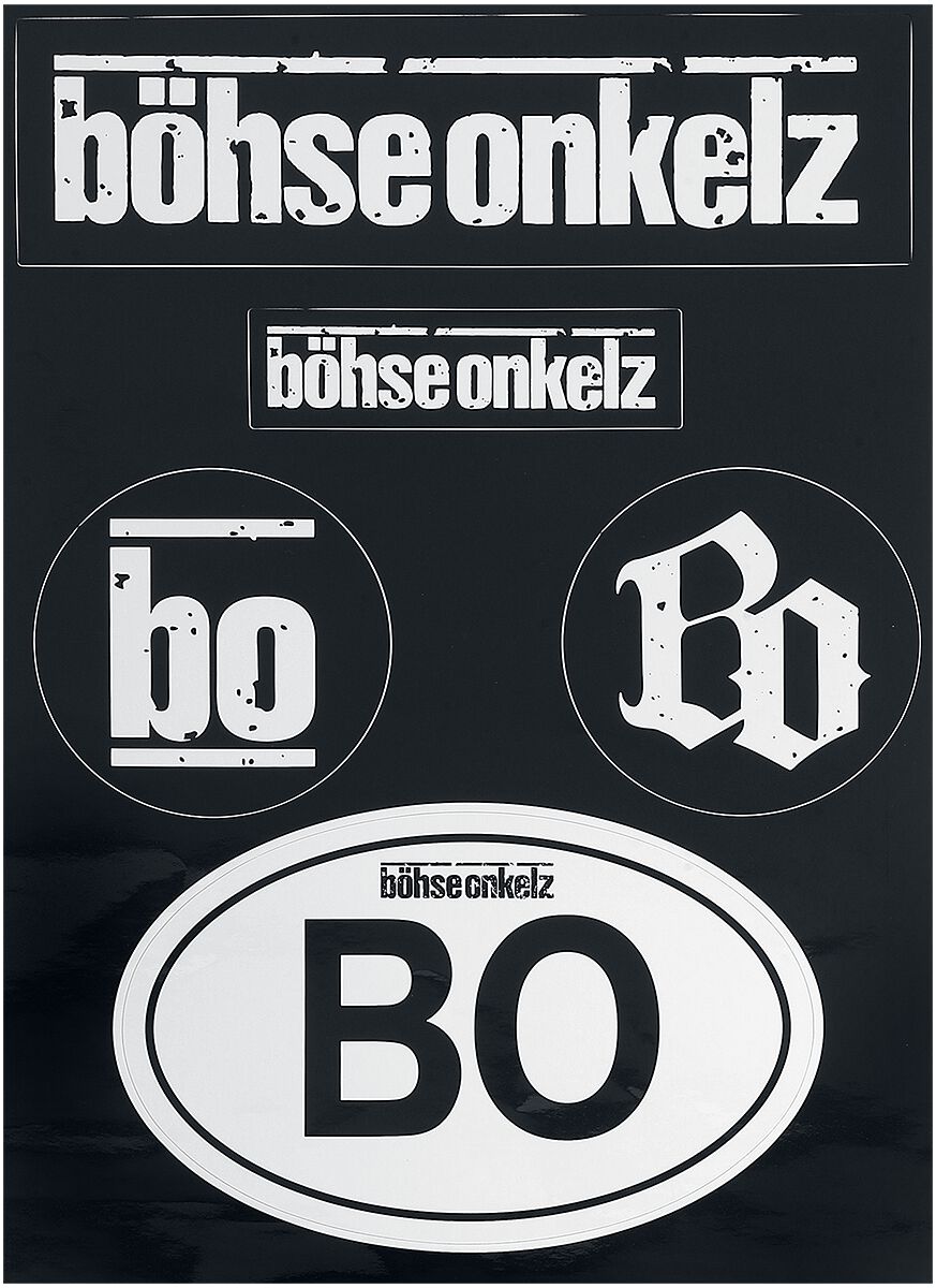 Böhse Onkelz Aufkleber-Set Aufkleber-Set schwarz weiß von Böhse Onkelz