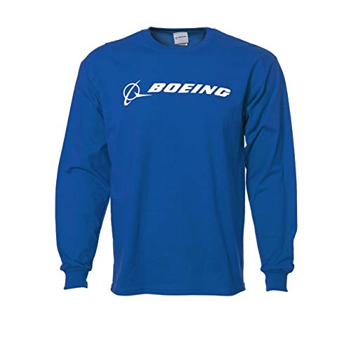 Boeing Signature Logo Longsleeve T-Shirt - Blau - XX-Large von Boeing