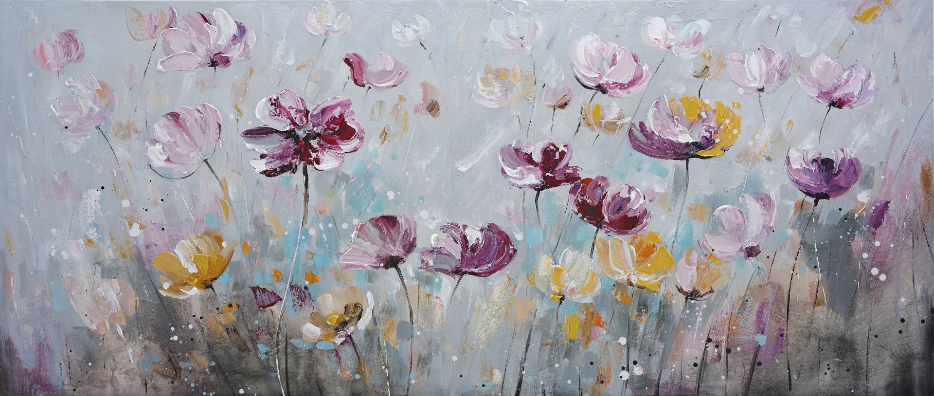 Bönninghoff Ölgemälde Blumenwiese 1 Stk. tlg. jedes Bild ein Unikat, BxH: 140x60 cm von Bönninghoff