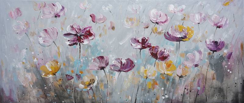 Bönninghoff Ölgemälde Blumenwiese 1 Stk. tlg. jedes Bild ein Unikat, BxH: 140x60 cm von Bönninghoff