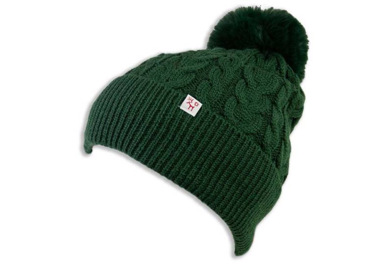 Börjesson Handskar Strickmütze Gestrickte Mütze mit Kunstfellbommel – skandinavisches Design Schlicht, praktisch und stilvoll von Börjesson Handskar