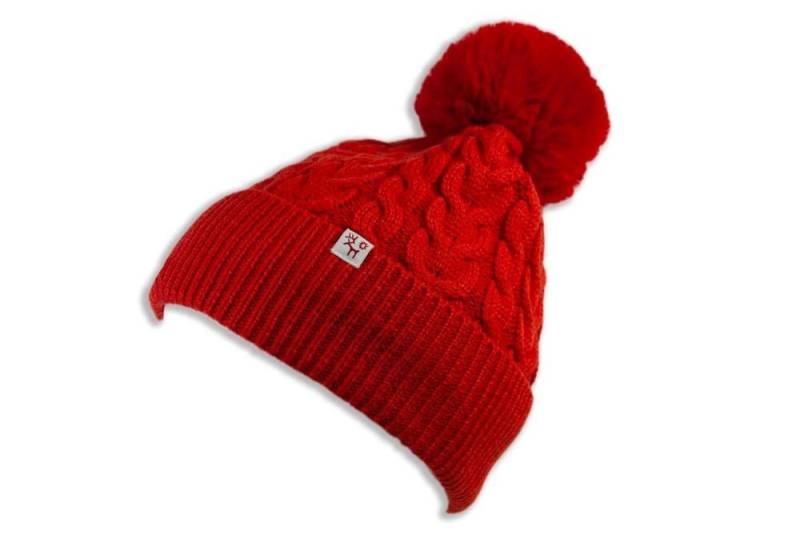 Börjesson Handskar Strickmütze Gestrickte Mütze mit Kunstfellbommel – skandinavisches Design Schlicht, praktisch und stilvoll von Börjesson Handskar