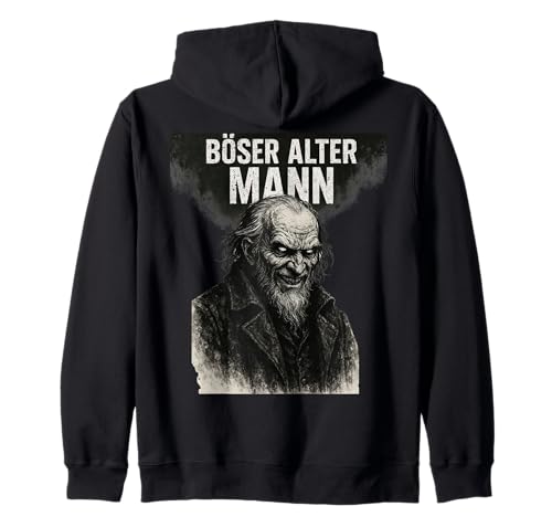 Böser Alter Mann Sarkasmus Biker Motorrad Herren Rentner Fun Kapuzenjacke von Böser Alter Mann Geschenk Vintage Horror Grusel
