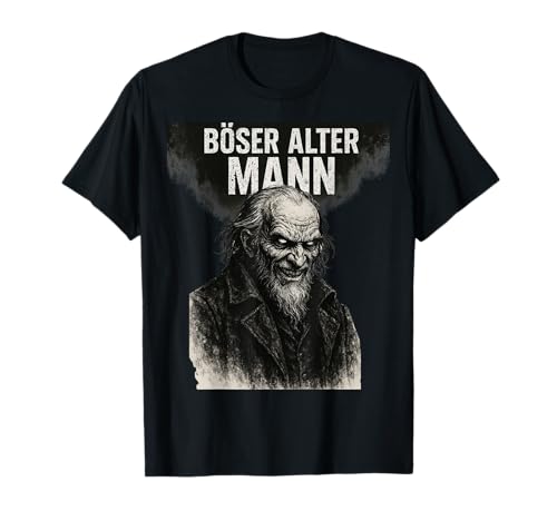 Böser Alter Mann Sarkasmus Biker Motorrad Herren Rentner Fun T-Shirt von Böser Alter Mann Geschenk Vintage Horror Grusel