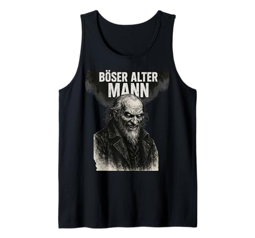 Böser Alter Mann Sarkasmus Biker Motorrad Herren Rentner Fun Tank Top von Böser Alter Mann Geschenk Vintage Horror Grusel
