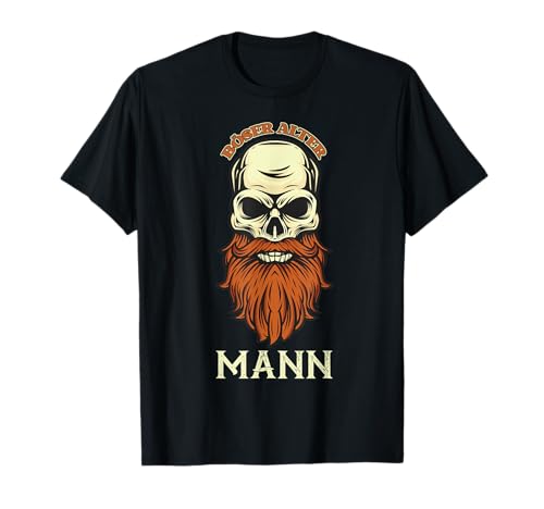 Böser Alter Mann Totenkopf Wikinger Skull Papa Opa Männer T-Shirt Böser Alter Mann Totenkopf Wikinger Skull Papa Opa Männer T-Shirt von Böser Alter Mann Wikinger Skull
