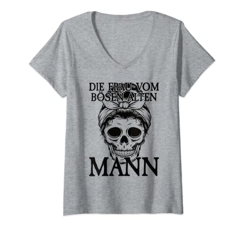 Damen Böser Alter Mann I Für Frauen I Frau vom bösen alten Mann T-Shirt mit V-Ausschnitt von Böser Alter Mann & Böse Alte Frau I Damen & Herren
