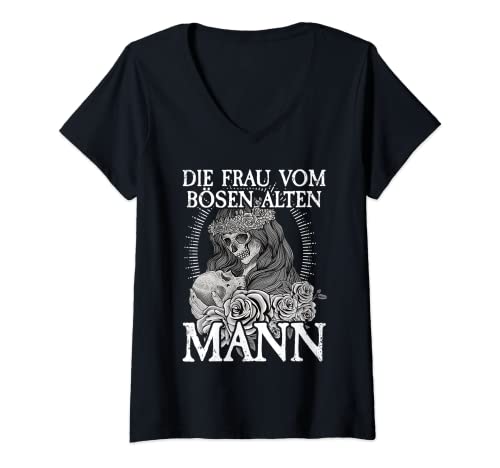 Damen Böser Alter Mann I Für Frauen I Frau vom bösen alten Mann T-Shirt mit V-Ausschnitt von Böser Alter Mann & Böse Alte Frau I Damen & Herren