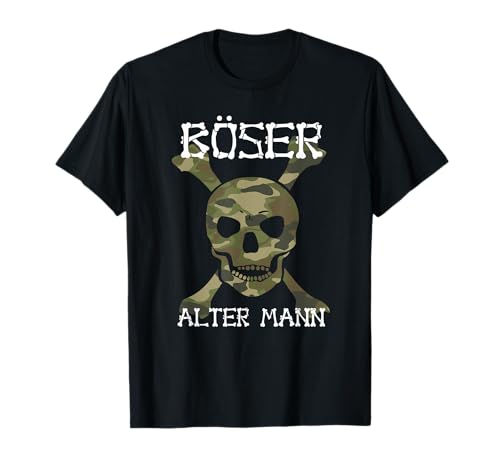 Böser Alter Mann Totenschädel Männer Herren Camouflage T-Shirt von Böser alter Mann - Geburtstagsgeschenk für Herren