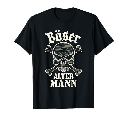 Böser Alter Mann Totenschädel Männer Herren Camouflage T-Shirt von Böser alter Mann - Geburtstagsgeschenk für Herren