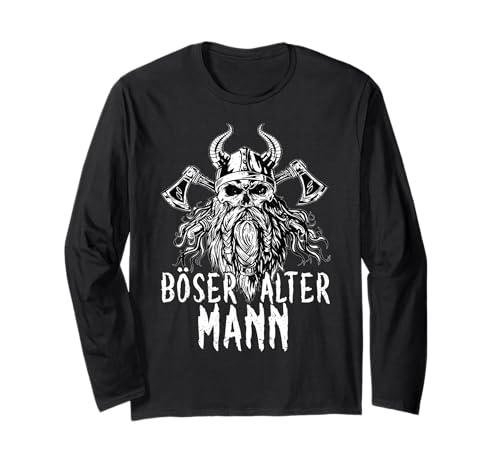 Böser alter Mann - Witziges design für Männer - Wikinger Langarmshirt von Böser alter Mann - Geburtstagsgeschenk für Herren