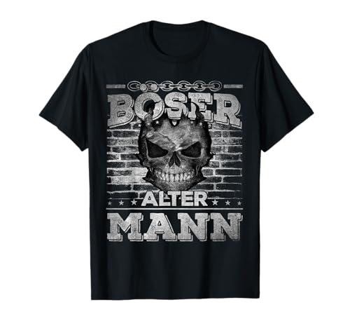 Böser Alter Mann - Geschenkidee Totenkopf Herren T-Shirt von Böser alter Mann - Geburtstagsgeschenk für Herren