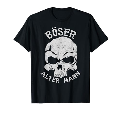 Böser alter Mann - Totenschädel - Witzig Männer - Herren T-Shirt von Böser alter Mann - Geburtstagsgeschenk für Herren