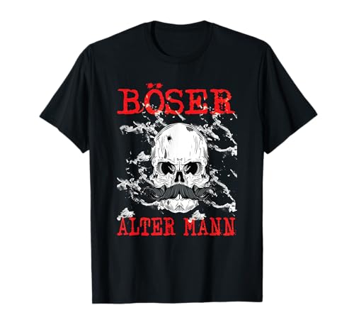 Herren Böser alter Mann, lustige Geschenkidee T-Shirt von Böser alter Mann Herren Totenkopf Sarkasmus