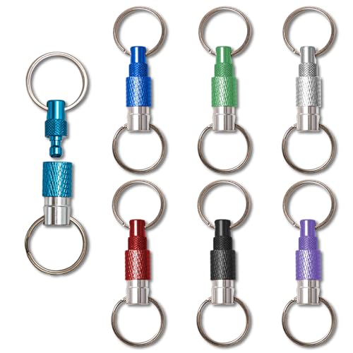 Bofanze 7 Pcs Key Rings Quick Release Detachable Dual Pull Apart Key Chain Quick Disconnect Dual Quick Release Keyrings Double Split with 2 Split Rings Chain for Purse Belt Convenient Accessory Bofanze 7 Pcs Key Rings Quick Release Detachable Dual Pull Apart Key Chain Quick Disconnect Dual Quick Release Keyrings Double Split with 2 Split Rings Chain for Purse Belt Convenient Accessory von Bofanze
