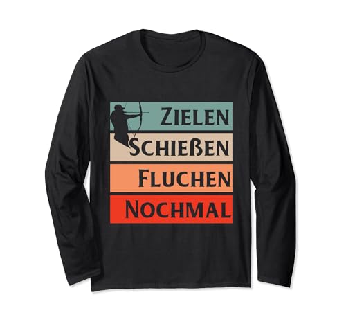 Bogenschießen Geschenk Bogen Pfeil Männer Schützenverein Langarmshirt von Bogenschießen Bogenschütze Bogensport Archery Jagd