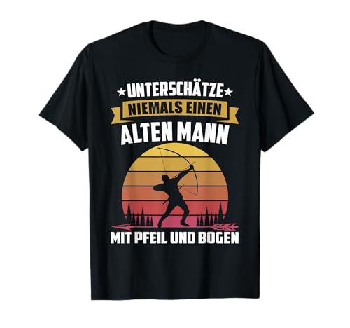 Männer Bogenschießen Bogensport Bogenschütze T-Shirt Männer Bogenschießen Bogensport Bogenschütze T-Shirt von Bogenschiessen Bogenschützen Langbogen Sport