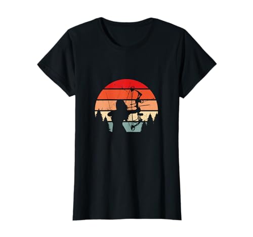 Damen Bogensport Pfeil und Bogen Schützin Bogenschießen T-Shirt von Bogenschießen Zubehör Bogenschützin