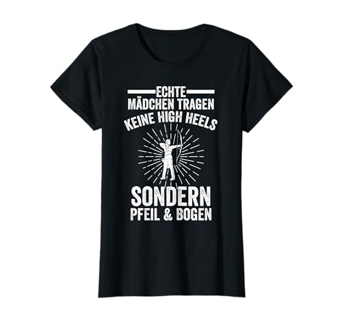 Bogensport Bogenschiessen Schütze Archery Geschenk Damen, Mädchen T-Shirt Schwarz Kurzarm Klassische Passform S Bogenschießen Bogenschießen Pfeil & Bogen von Bogensport Bogenschiessen Schütze Archery Geschenk