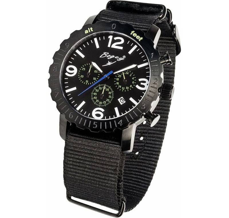 Bogey Luxusuhr Herrenuhr BSFS002GRBK (44 mm) von Bogey
