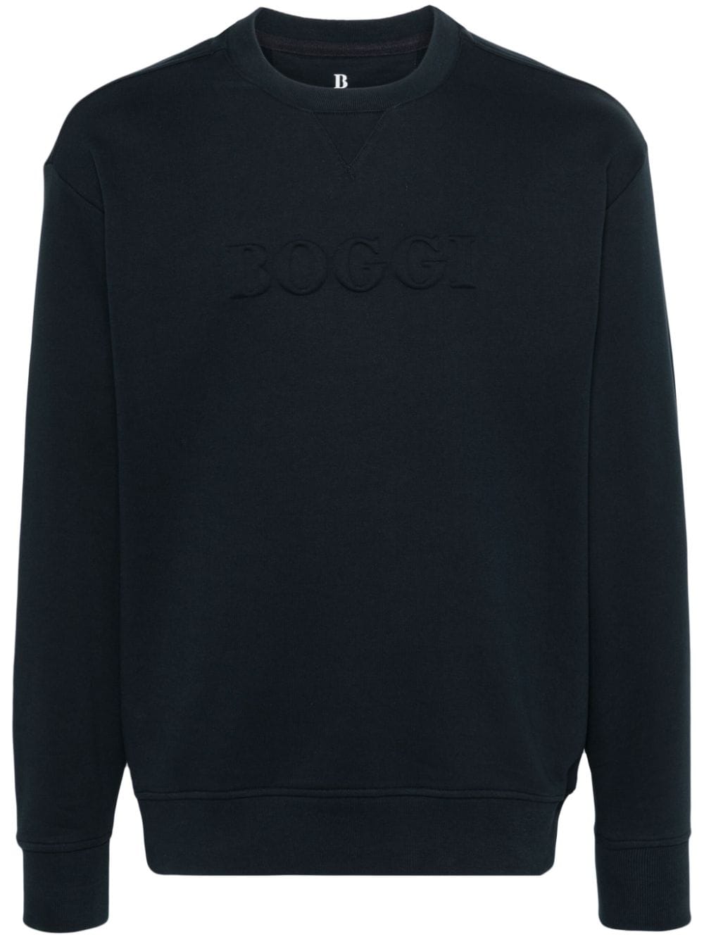 Boggi Milano Sweatshirt mit Logo-Prägung - Blau von Boggi Milano