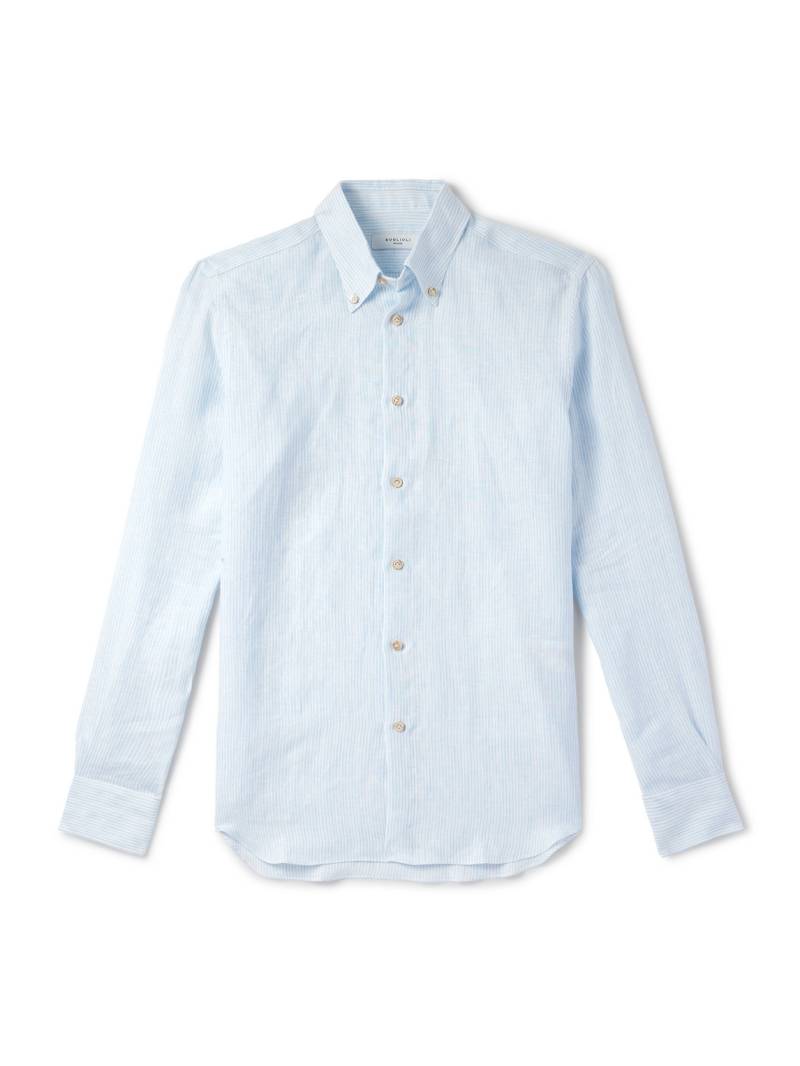 Boglioli - Button-Down Collar Linen Shirt - Men - Blue - EU 39 von Boglioli