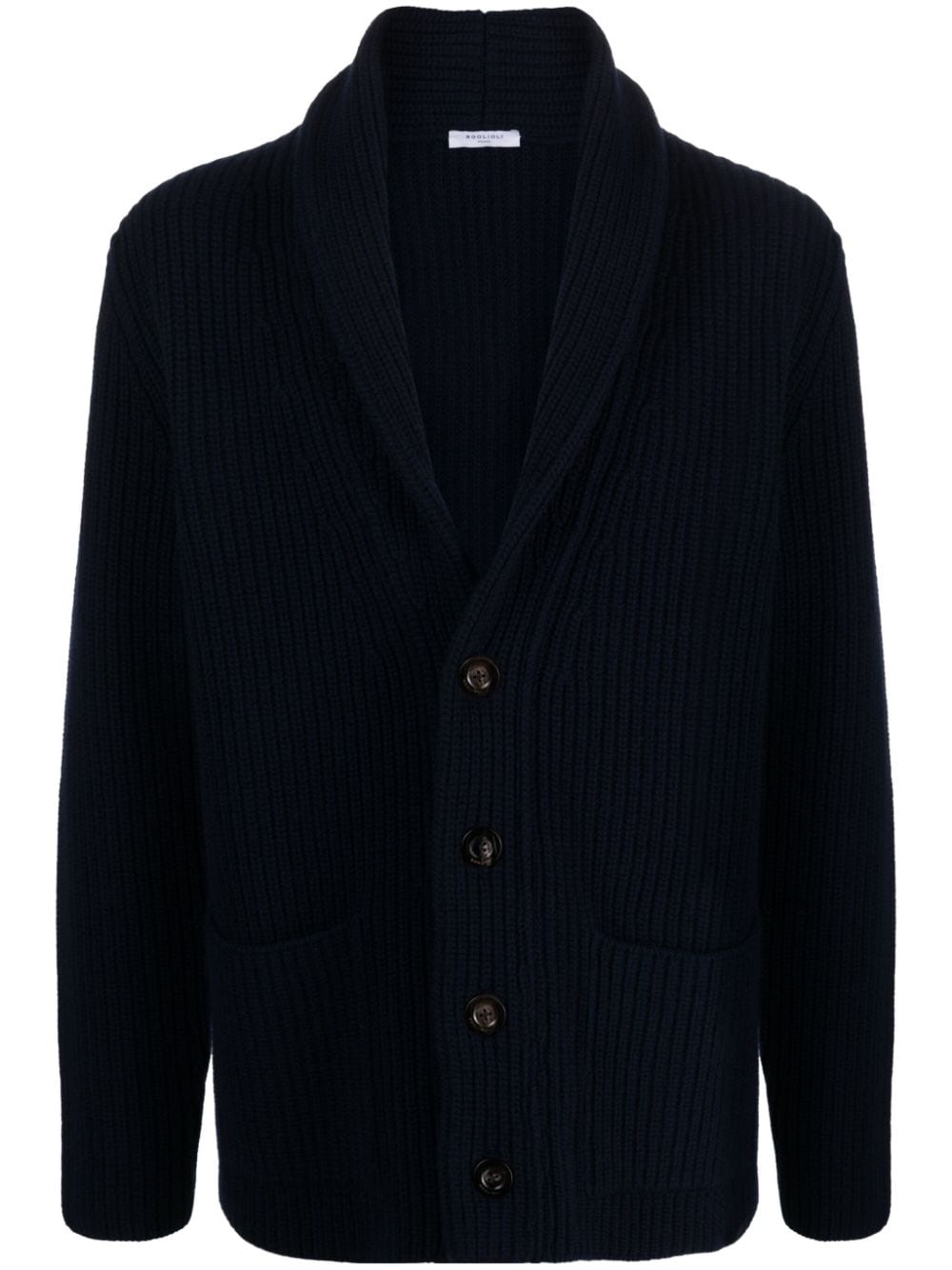 Boglioli Gerippter Cardigan mit Knöpfen - Blau von Boglioli