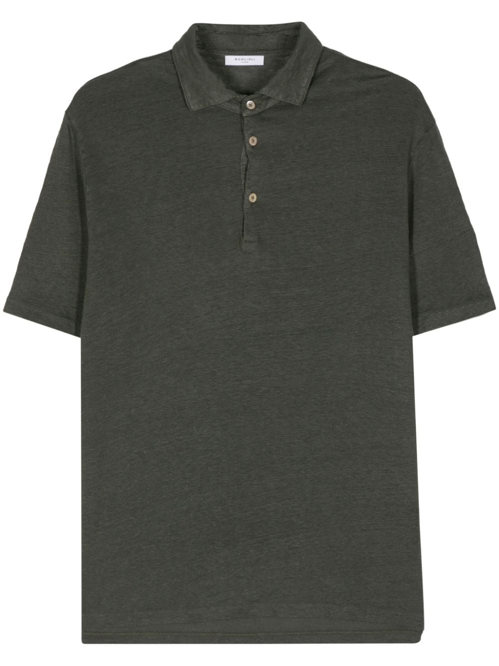 Boglioli Poloshirt mit Slub-Textur - Grün von Boglioli