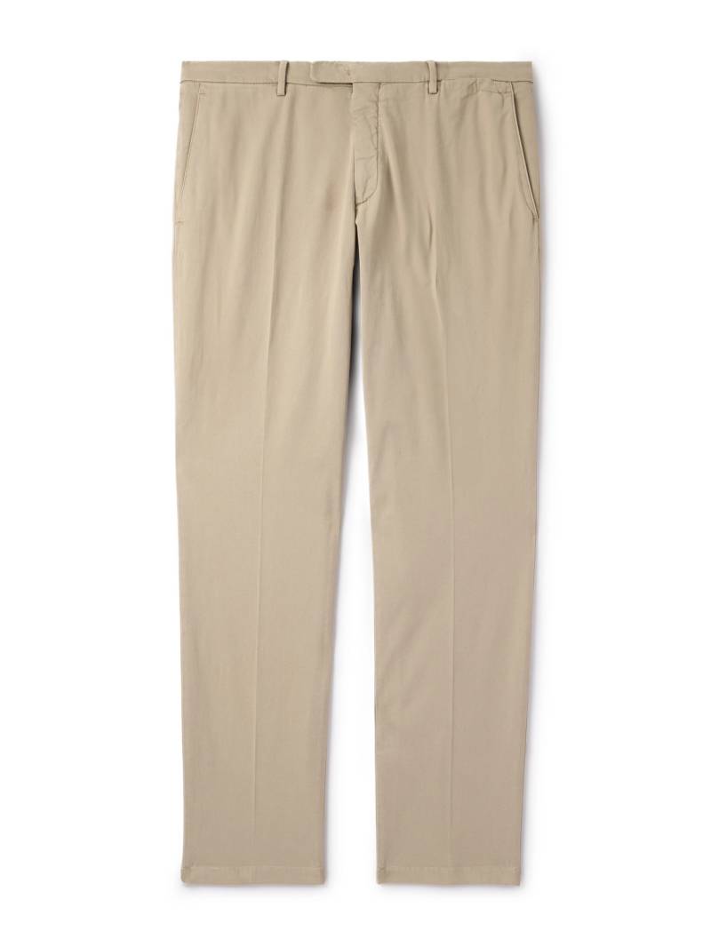 Boglioli - Slim-Fit Straight-Leg Stretch-Cotton Suit Trousers - Men - Neutrals - IT 58 von Boglioli