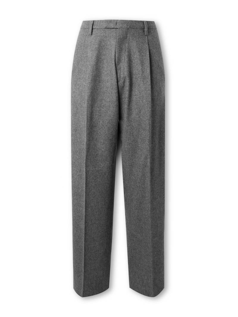 Boglioli - Straight-Leg Pleated Virgin Wool-Twill Suit Trousers - Men - Gray - IT 52 von Boglioli