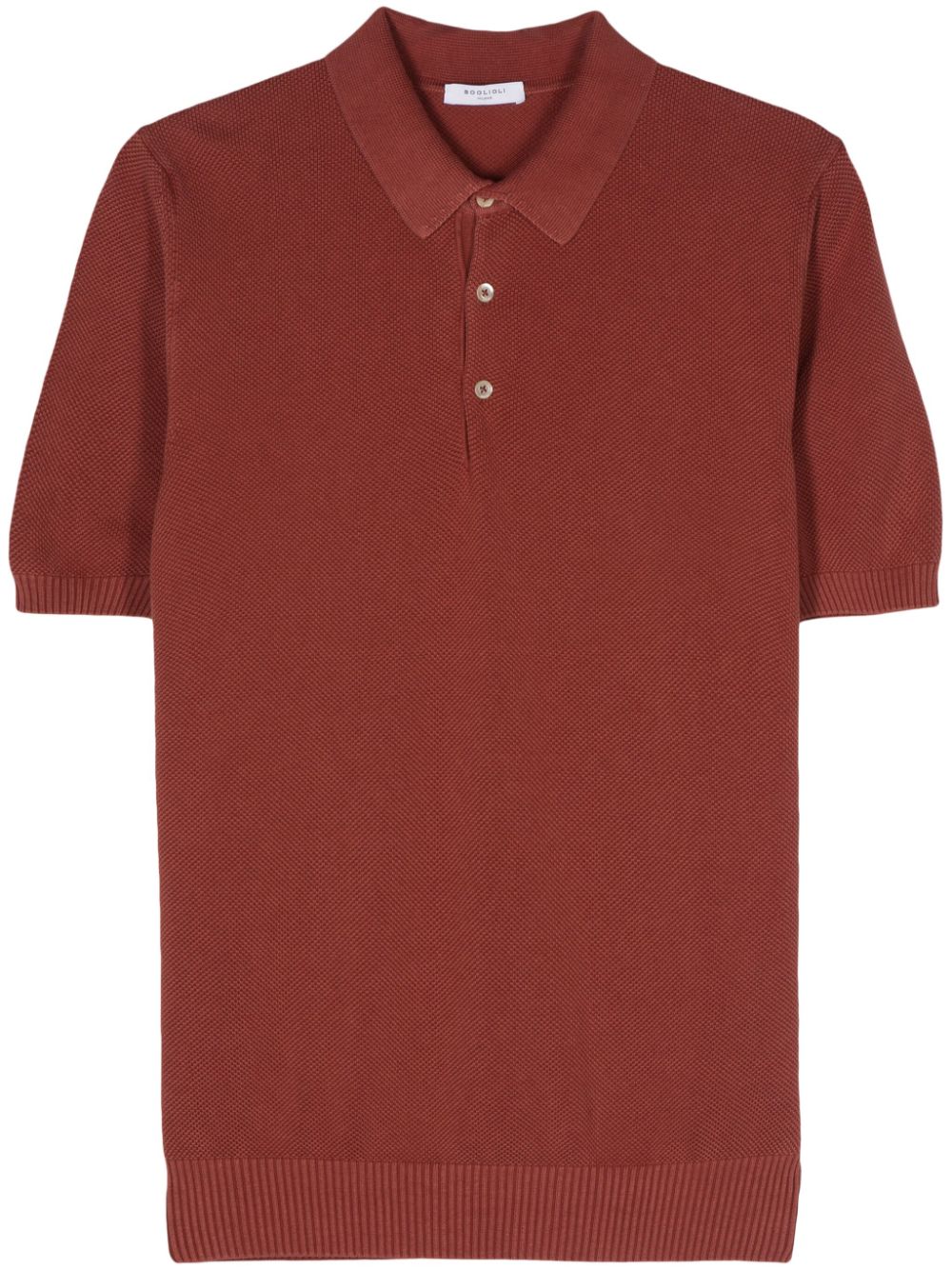 Boglioli piqué cotton polo shirt - Rot von Boglioli