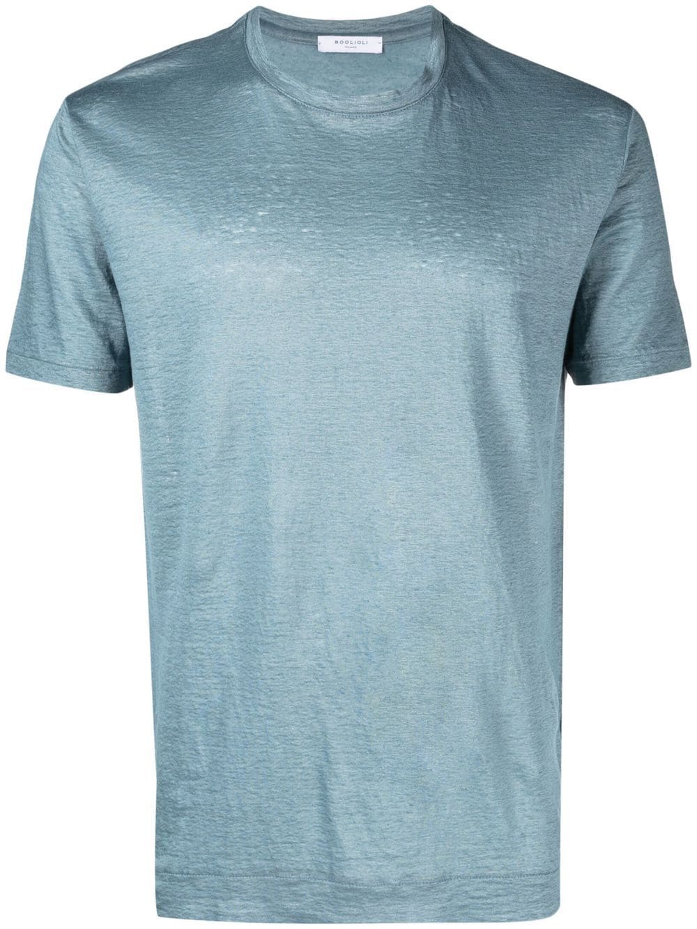 Boglioli T-Shirt aus Leinen - Blau von Boglioli