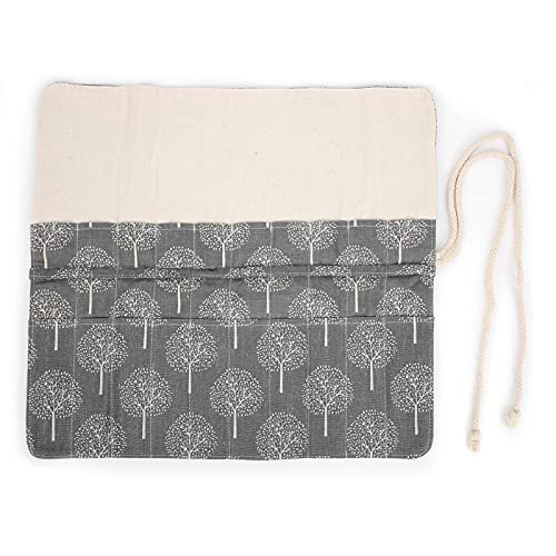 Bognajin Twistable Cloth Pencil Case with 20 Holes, Sturdy Canvas Material for Storage of Colored Pencils, Pens, Brushes and Other Stationery, Lightweight, Washable, Space Saving von Bognajin
