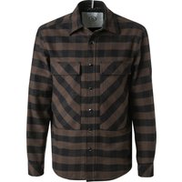 BOGNER Herren Overshirt braun Baumwolle kariert von Bogner