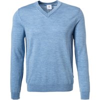 BOGNER Herren Pullover blau Schurwolle unifarben von Bogner