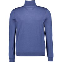 BOGNER Herren Rollkragenpullover blau Schurwolle unifarben von Bogner