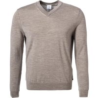 BOGNER Herren Pullover braun Schurwolle unifarben von Bogner