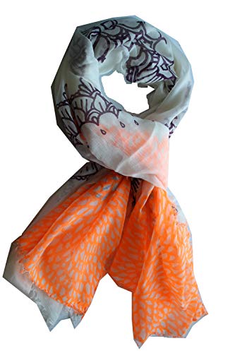 Bogner Damen Halstuch Modell: Gala Farbe: Weiss/Orange/Lila Material: 100% Modal Halstuch mit Fransen am Saum. Passt zuvielen Sachen und verleiht den gewissen Pfiff. Tuch Halstuch - Super Angebot! von Bogner