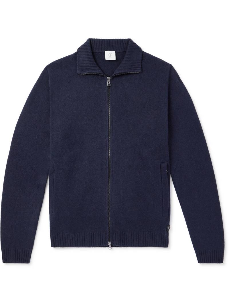 BOGNER - Dexter Wool and Cashmere-Blend Zip-Up Cardigan - Men - Blue - XXXL von BOGNER