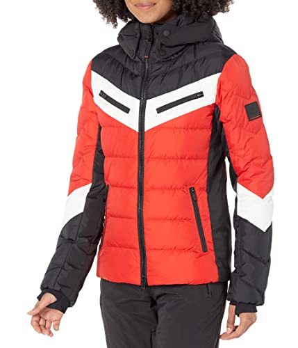 Bogner Fire + Ice Ladies Farina3-d Colorblock - Modische wärmende Damen Skijacke, Größe 38 - Farbe Purest Red von Bogner