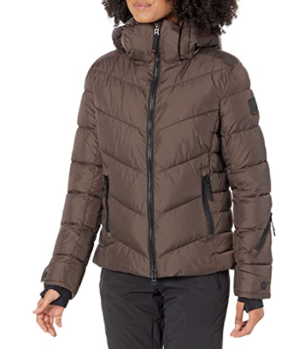 Bogner Fire + Ice Ladies Saelly2 Iii Braun - Warme stylische Damen Skijacke, Größe 38 - Farbe Coffee von Bogner