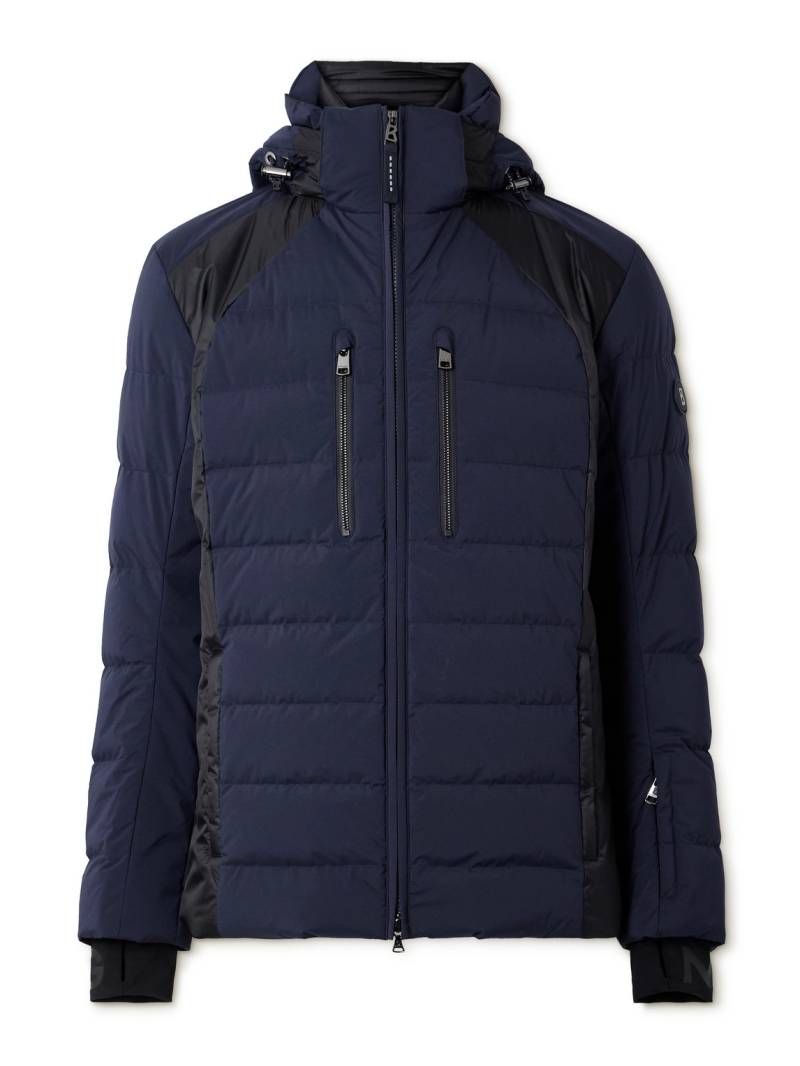BOGNER - Tinus-D Panelled Quilted Shell Hooded Down Jacket - Men - Blue - IT 52 von BOGNER
