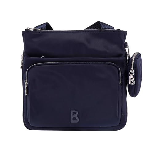 Bogner - Verbier Play Serena Schultertasche mit Zusatztasche, Damentasche Dunkelblau aus Nylon mit verstellbarem Schultergurt von Bogner