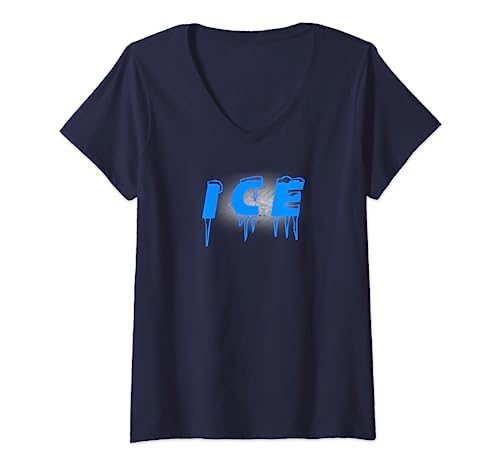 Damen Fire and Ice Dynamic Duo passende Kostüme T-Shirt mit V-Ausschnitt von FIRE+ICE