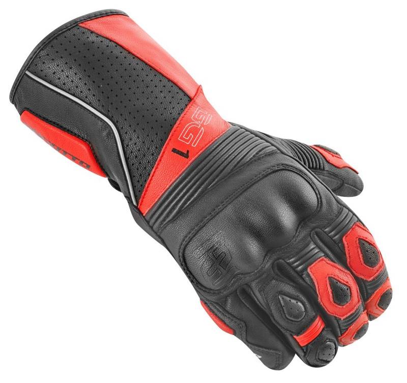 Bogotto Motorradhandschuhe Sprint perforierte Motorradhandschuhe reflektierende weitenverstellbar von Bogotto