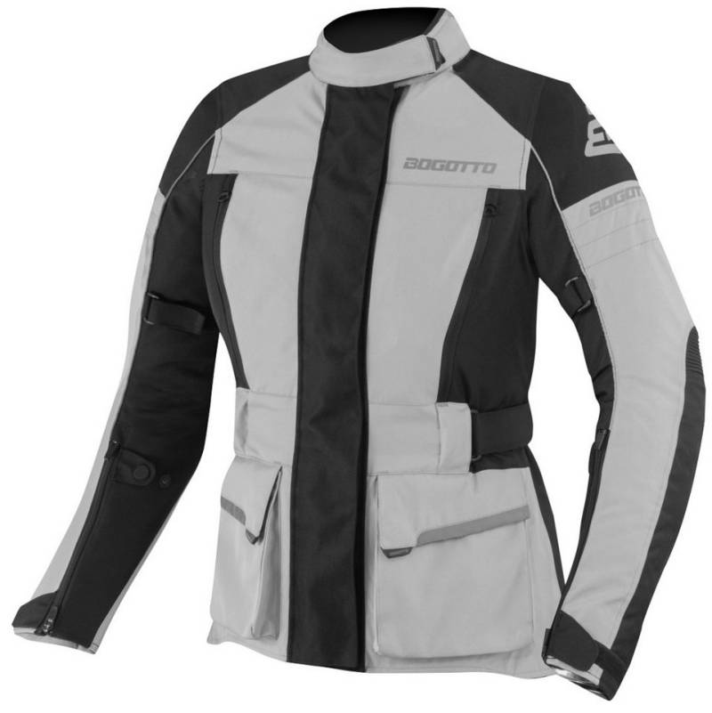 Bogotto Motorradjacke Tampar Tour wasserdichte Damen Motorrad Textiljacke Verbindungsreißverschluss,Ellenbogenprotektoren enthalten,herausn von Bogotto