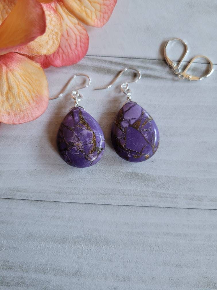 Oyster Kupfer Türkis Ohrringe. Zierliche Erhältlich in Sterlingsilber, Gold Filled Und Roségold Wickelfolie von BohemeByVicki