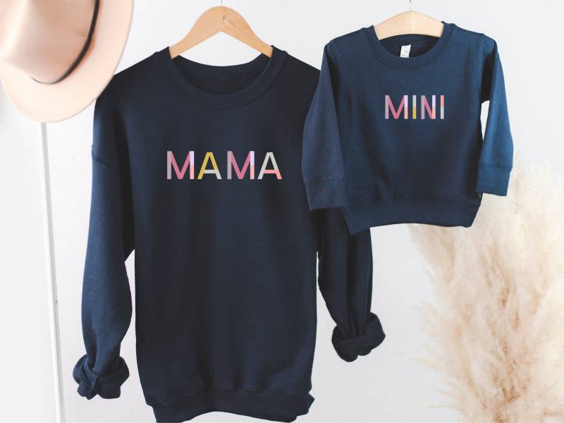 Mama & Me Sweatshirt, Boho Matching Shirt, Colorful Sweater, Geschenk Mutter, Weihnachten von BohemeDeFleur