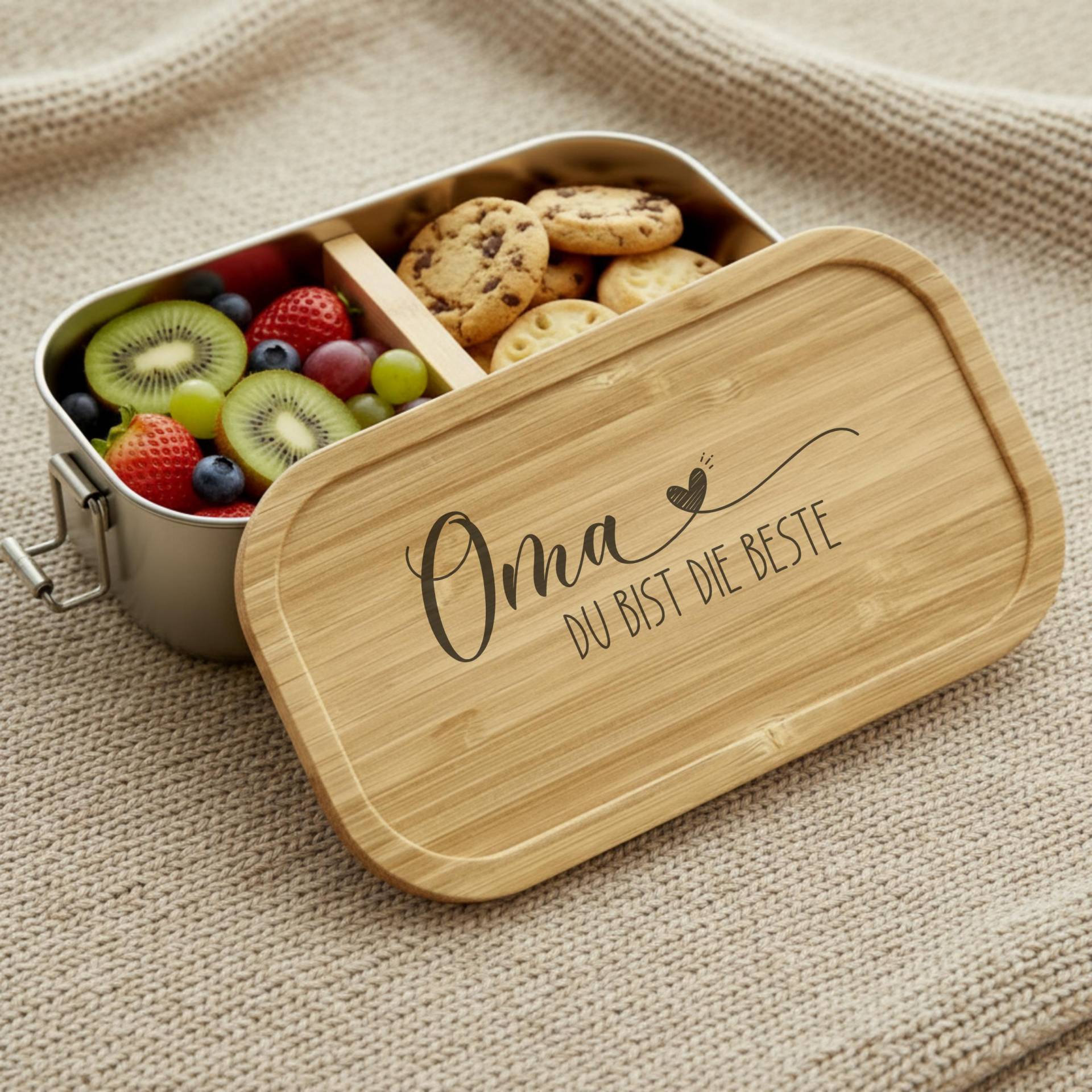 Personalisierte Brotdose Mit Bambusdeckel - Namen & Spruch | Nachhaltige Lunchbox Aus Edelstahl Langlebige Einschulung Geschenk von BohemeDeFleur