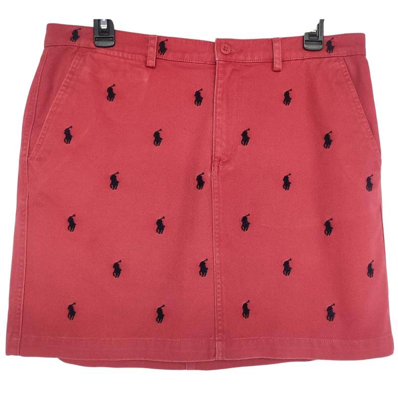 Ralph Lauren Sport Kurzer Bleistift Bleistiftrock Rot + Blau Pony Vintage Y2K Gr. M-L von BohemianBlueOwl